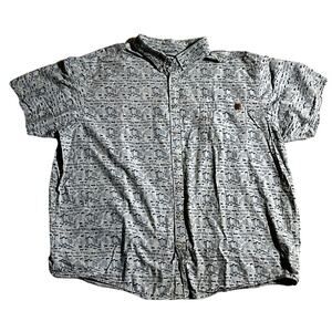 Men's Casual Button Down Shirt - Gray Pattern